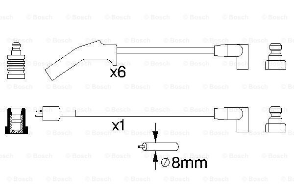 Високовольтні дроти 0986356783 Bosch