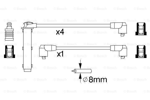 Дроти запалювання Bosch 0986356802 ціна, від 27.76 USD