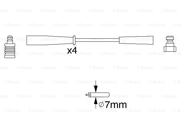 Купити 0986356817 Bosch Провід високовольтні, комплект