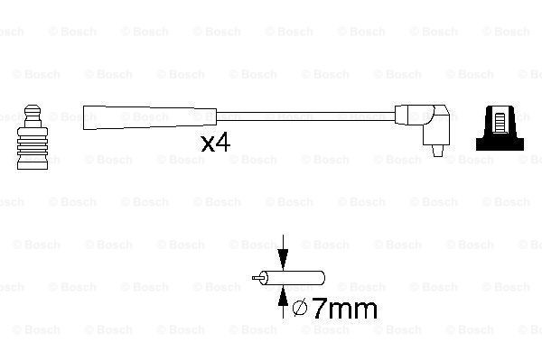 Купити 0986356818 Bosch Провід високовольтні, комплект