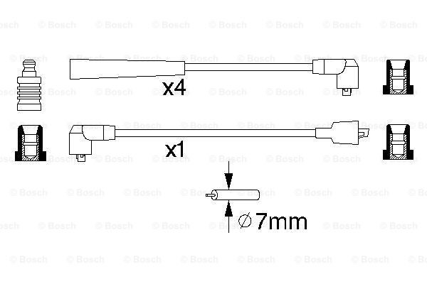 Купити 0986356841 Bosch Провід високовольтні, комплект