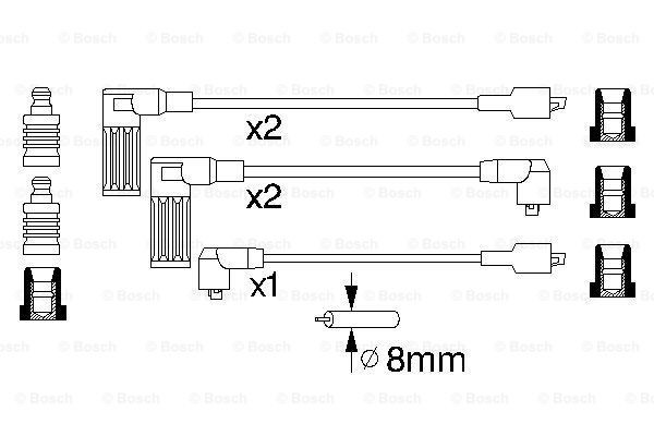 Дроти запалювання Bosch 0986356846 ціна, від 14.56 USD