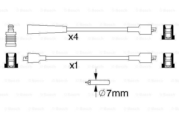 Купити 0986356855 Bosch Провід високовольтні, комплект