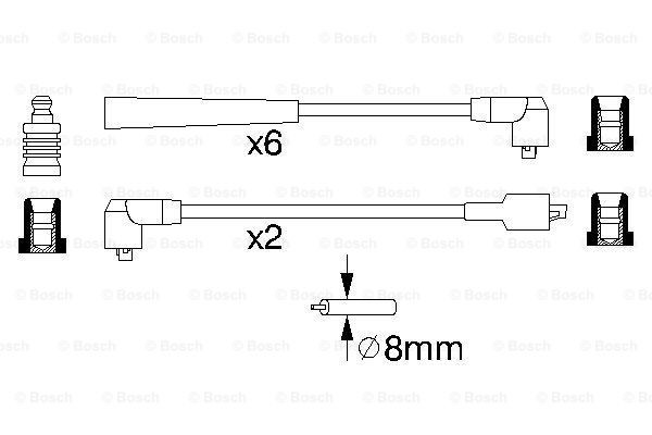 Високовольтні дроти 0986356858 Bosch