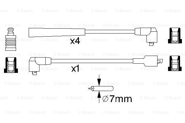 Купити 0986356859 Bosch Провід високовольтні, комплект
