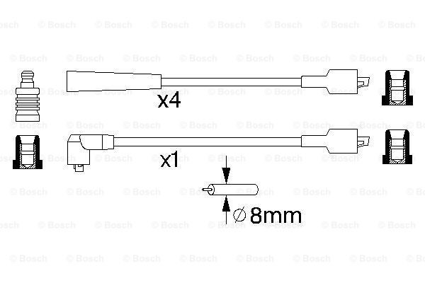 Дроти запалювання Bosch 0986356868 ціна, від 20.12 USD