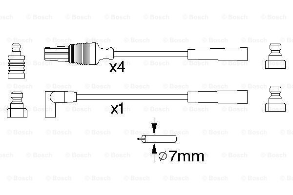 Купити 0986356889 Bosch Провід високовольтні, комплект