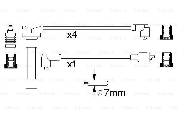Високовольтні дроти 0986356893 Bosch
