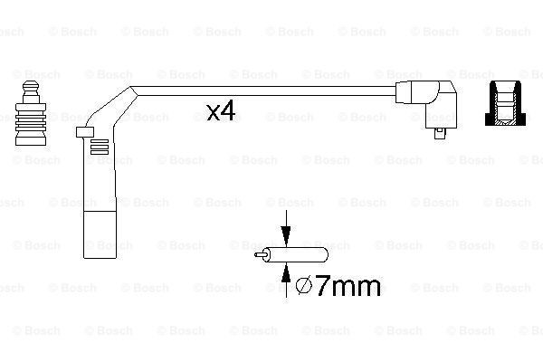 Дроти запалювання Bosch 0986356898 ціна, від 20.60 USD