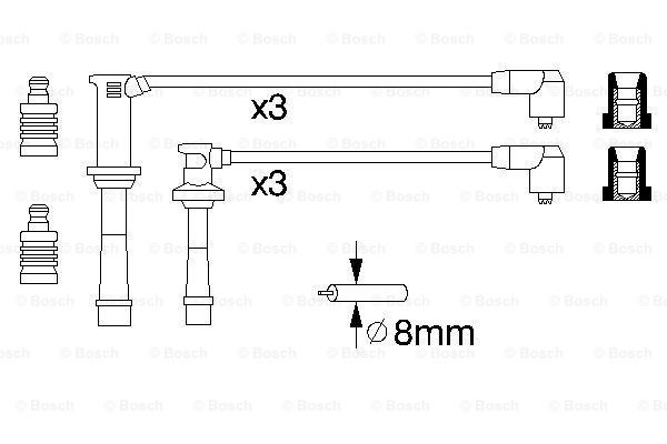 Дроти запалювання Bosch 0986356966 ціна, від 64.39 USD