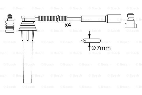 Високовольтні дроти 0986357052 Bosch