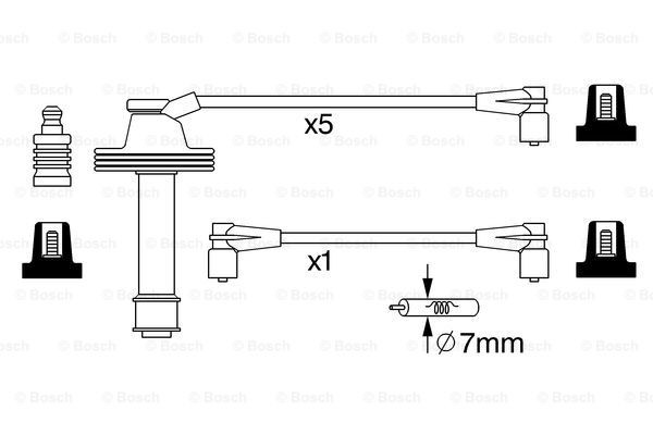 Купити 0986357054 Bosch Провід високовольтні, комплект