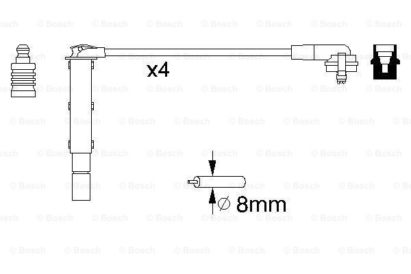 Дроти запалювання Bosch 0986357090 ціна, від 33.89 USD