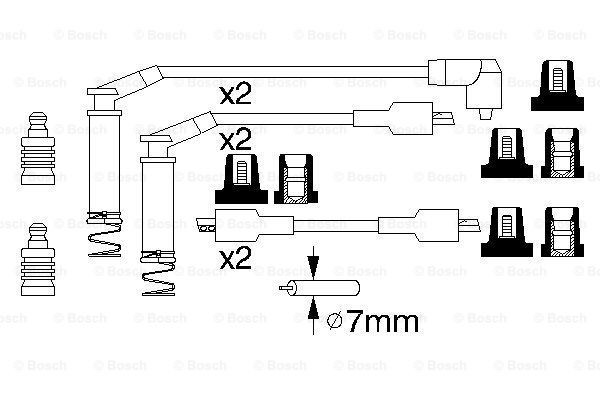 Купити 0986357125 Bosch Провід високовольтні, комплект