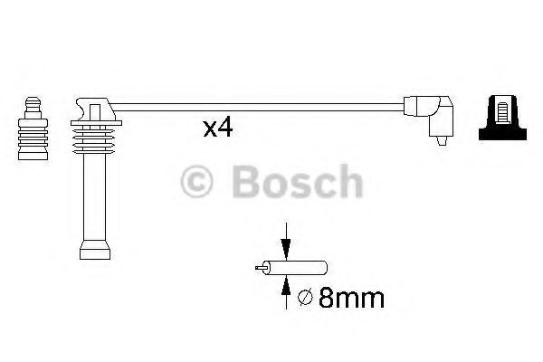 Високовольтні дроти 0986357141 Bosch