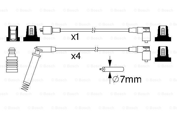 Дроти запалювання Bosch 0986357148 ціна, від 15.80 USD