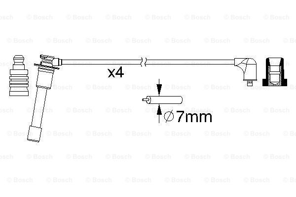Купити 0986357149 Bosch Провід високовольтні, комплект