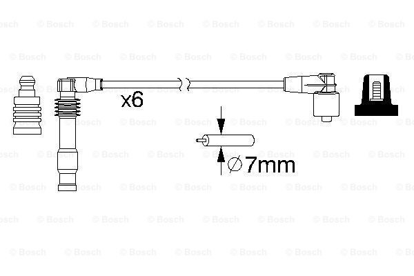 Купити 0986357162 Bosch Провід високовольтні, комплект