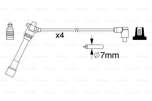 Купити 0986357181 Bosch Провід високовольтні, комплект