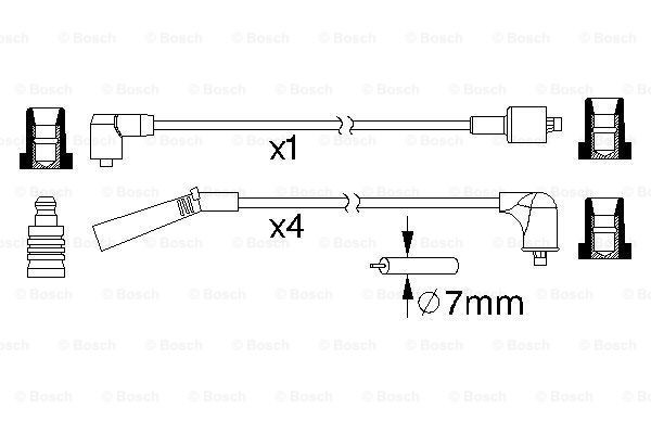 Дроти запалювання Bosch 0986357185 ціна, від 25.63 USD
