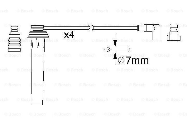 Дроти запалювання Bosch 0986357192 ціна, від 30.59 USD