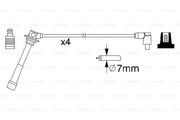 0986357198 Bosch Проводи високовольтні