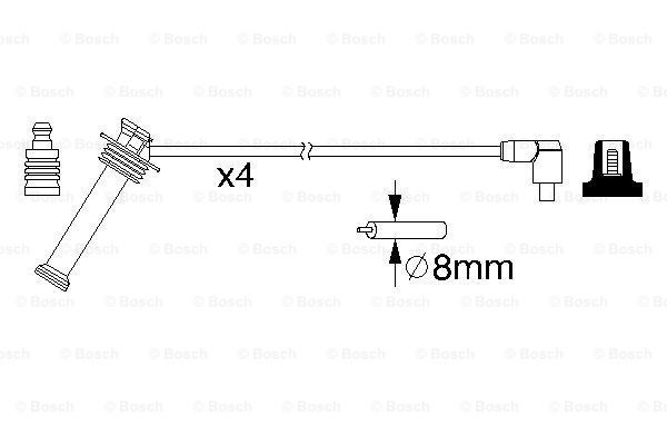 Високовольтні дроти 0986357208 Bosch