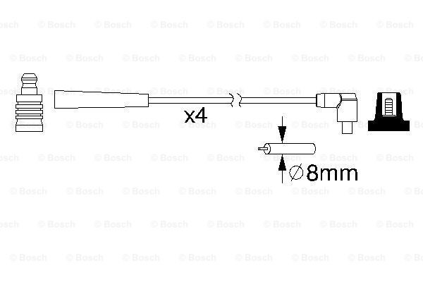 Дроти запалювання Bosch 0986357221 ціна, від 27.54 USD