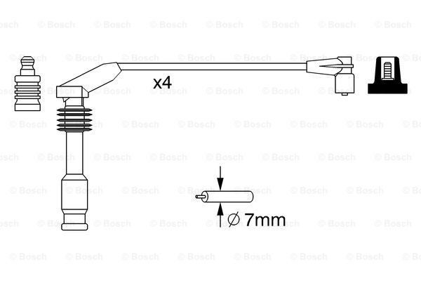 Дроти запалювання Bosch 0986357226 ціна, від 26.76 USD