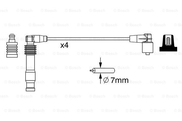 Купити 0986357228 Bosch Провід високовольтні, комплект