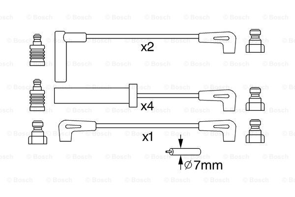Дроти запалювання Bosch 0986357229 ціна, від 34.50 USD