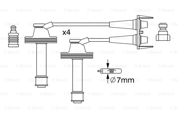 Високовольтні дроти 0986357238 Bosch