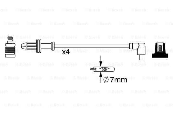 0986357240 Bosch Проводи високовольтні