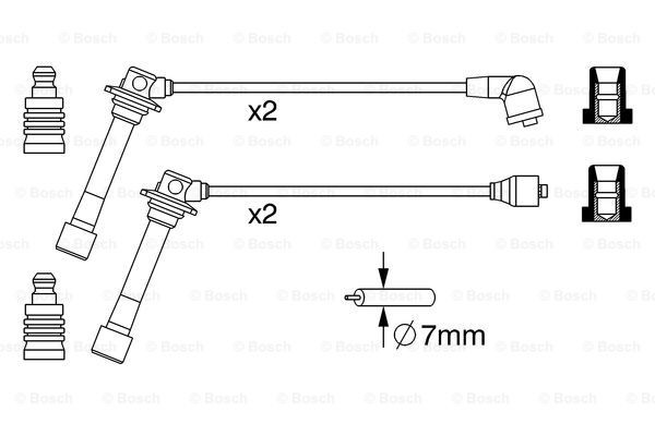 Дріт високовольтний Bosch 0986357241