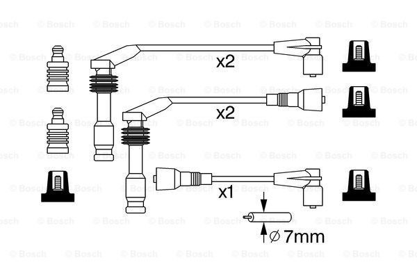 Високовольтні дроти 0986357242 Bosch