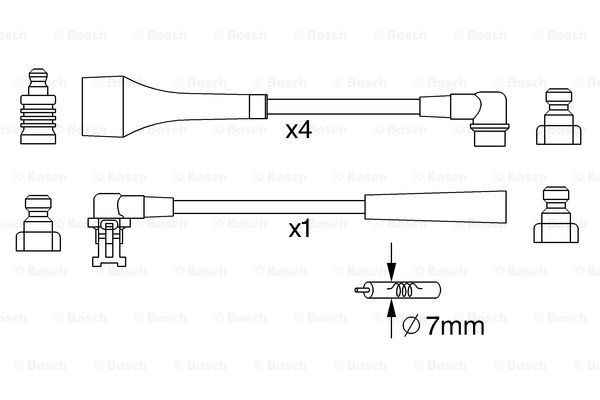 Купити 0986357254 Bosch Провід високовольтні, комплект