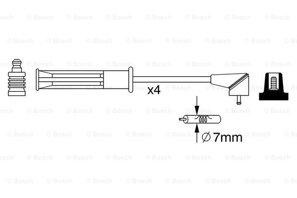 Високовольтні дроти 0986357256 Bosch