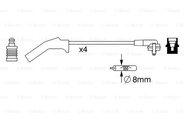 Дроти запалювання Bosch 0986357257 ціна, від 21.26 USD