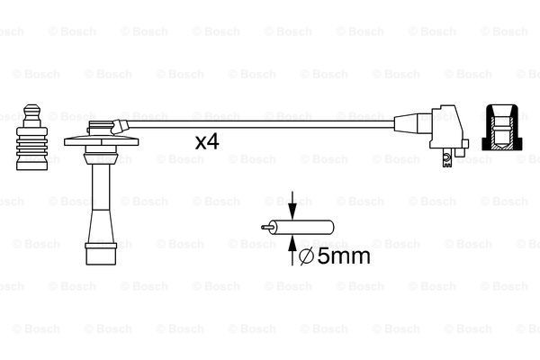 0986357259 Bosch Проводи високовольтні