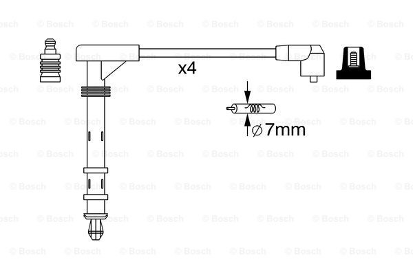 Високовольтні дроти 0986357261 Bosch