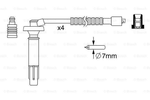 0986357262 Bosch Проводи високовольтні