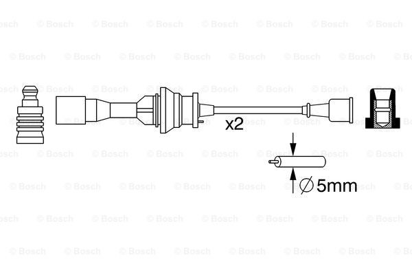 0986357266 Bosch Проводи високовольтні