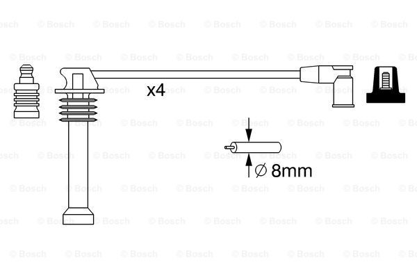 Купити 0986357271 Bosch Провід високовольтні, комплект