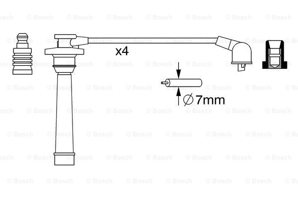 Дроти запалювання Bosch 0986357272 ціна, від 45.48 USD