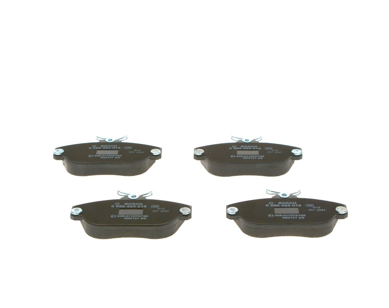 0986424016 Bosch Передні гальмівні колодки