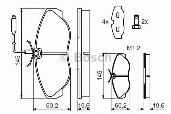 Купити 0986424030 Bosch Колодки гальмівні передні, дискові