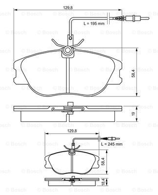 0986424033 Bosch Передні гальмівні колодки