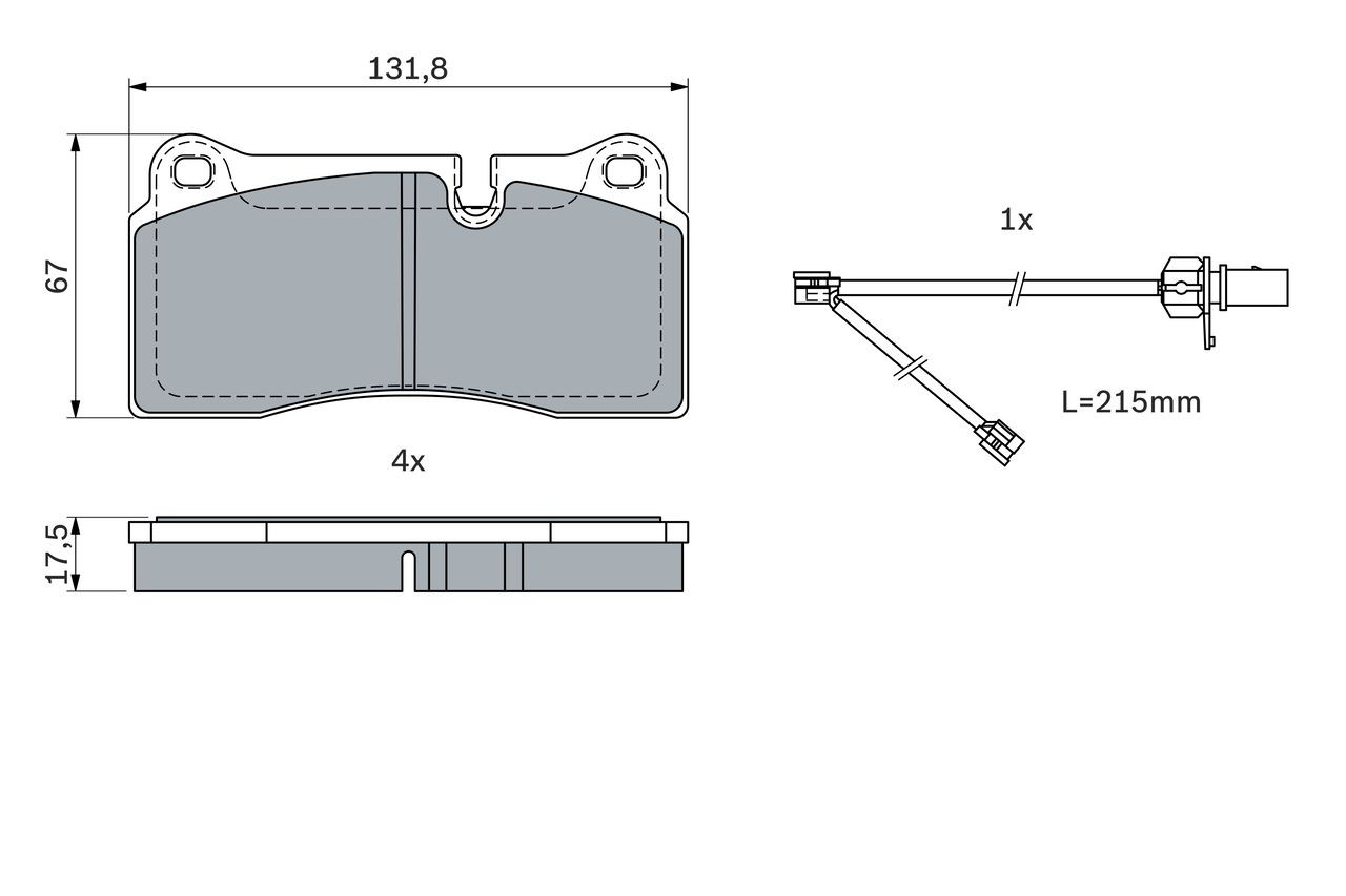 Задні гальмівні колодки Bosch 0986424061 ціна, від 35.93 USD