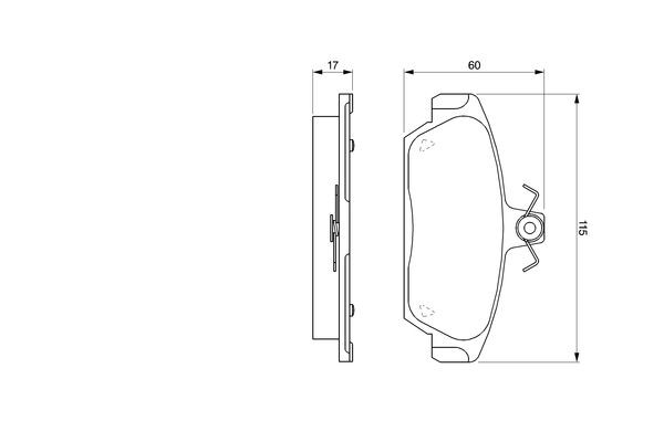 0986424092 Bosch Передні гальмівні колодки