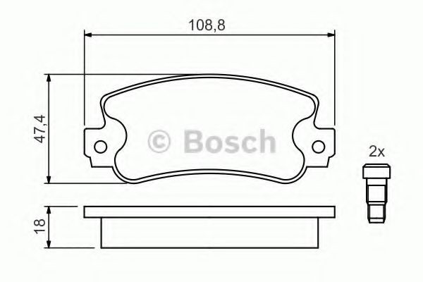 Тормозні колодки Bosch 0986424098